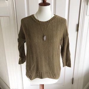 Olive Green 3/4 Sweater